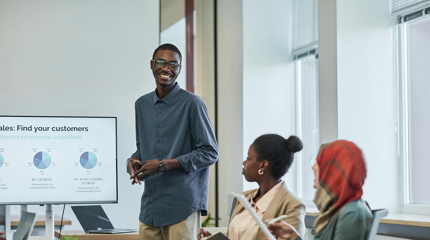 business team talking